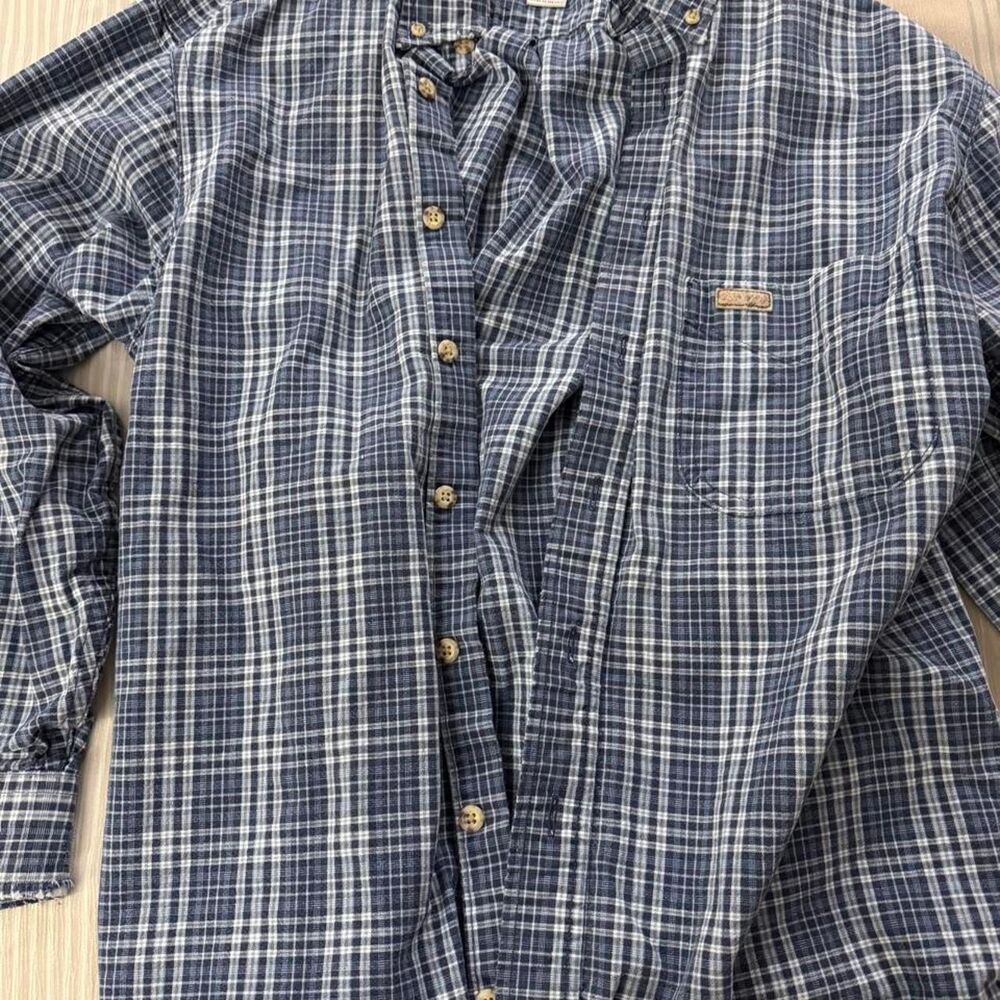 Carhartt Men's Blue and Navy Shirt